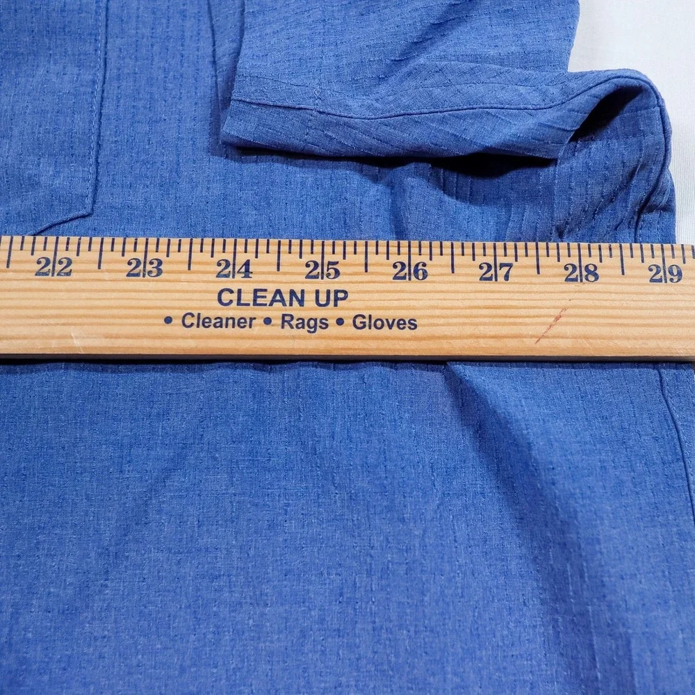 Tommy Bahama The Bahama Coast IslandZone Shirt 3XLT Blue Performance‎ Textured